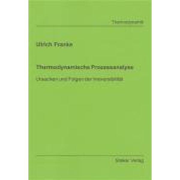 Franke, U: Thermodynamische Prozessanalyse, Ulrich Franke