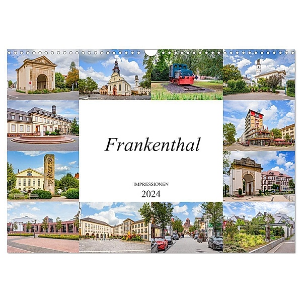 Frankenthal Impressionen (Wandkalender 2024 DIN A3 quer), CALVENDO Monatskalender, Dirk Meutzner