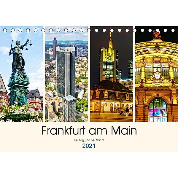 Frankfurt am Main - fotografische Impressionen bei Tag und bei Nacht (Tischkalender 2021 DIN A5 quer), Christian Müller