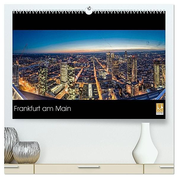 Frankfurt am Main (hochwertiger Premium Wandkalender 2025 DIN A2 quer), Kunstdruck in Hochglanz, Calvendo, Peter Eberhardt