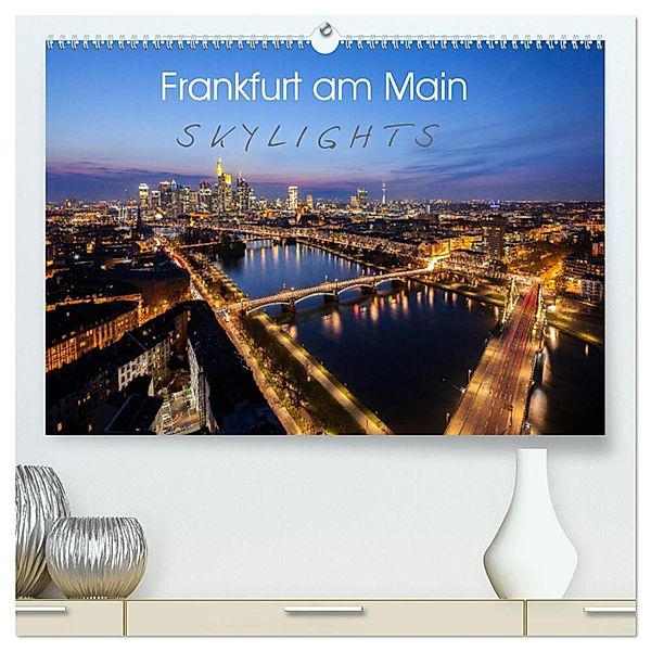 Frankfurt am Main Skylights (hochwertiger Premium Wandkalender 2024 DIN A2 quer), Kunstdruck in Hochglanz, Markus Pavlowsky Photography