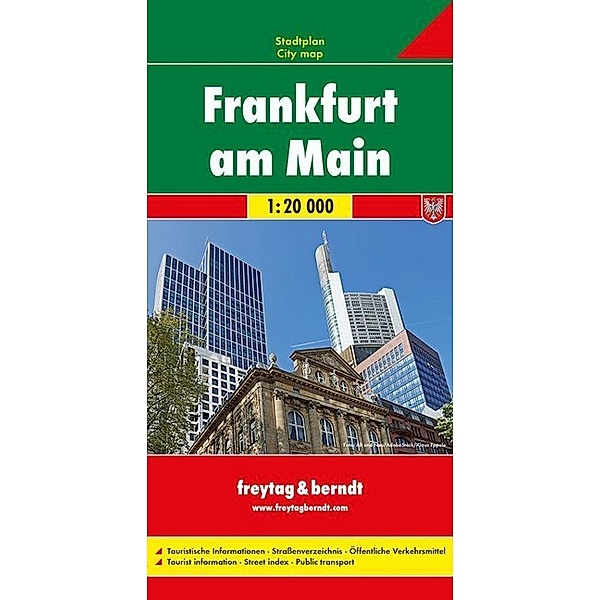 Frankfurt am Main, Stadtplan 1:20.000. Fráncfort del Meno. Frankfort aan de Main;  Francfort-sur-le-Main; Francoforte sul Meno