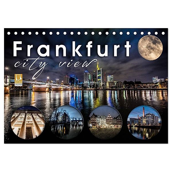 Frankfurt city view (Tischkalender 2024 DIN A5 quer), CALVENDO Monatskalender, Monika Schöb