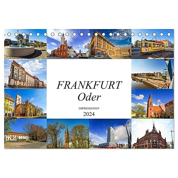 Frankfurt Oder Impressionen (Tischkalender 2024 DIN A5 quer), CALVENDO Monatskalender, Dirk Meutzner