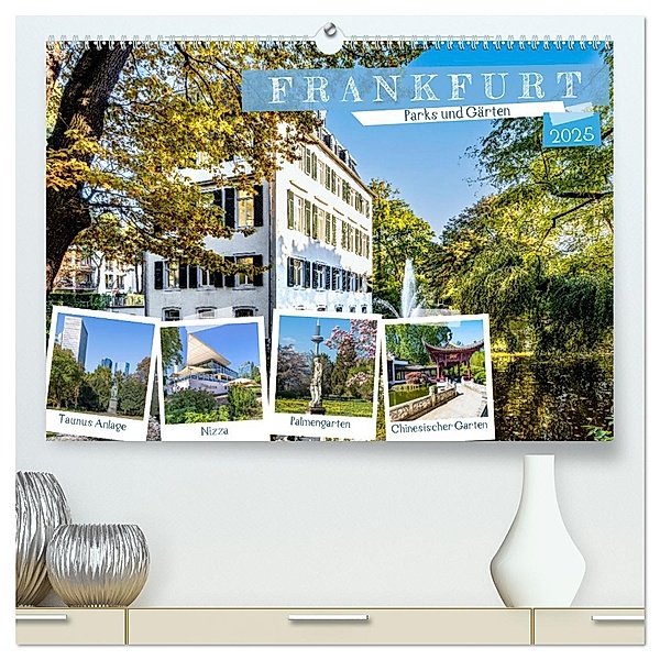 Frankfurt - Parks und Gärten (hochwertiger Premium Wandkalender 2025 DIN A2 quer), Kunstdruck in Hochglanz, Calvendo, Dieter Meyer