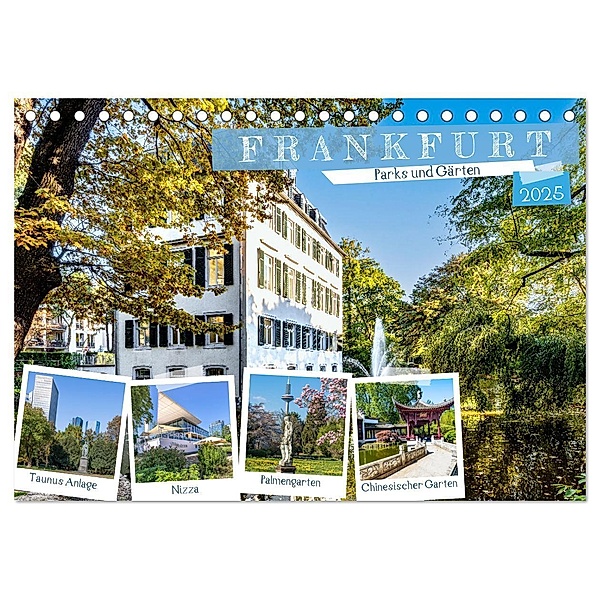 Frankfurt - Parks und Gärten (Tischkalender 2025 DIN A5 quer), CALVENDO Monatskalender, Calvendo, Dieter Meyer
