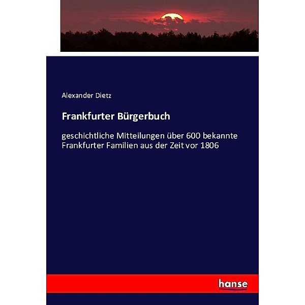 Frankfurter Bürgerbuch, Alexander Dietz