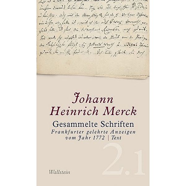 Frankfurter gelehrte Anzeigen vom Jahr 1772, Johann Heinrich Merck