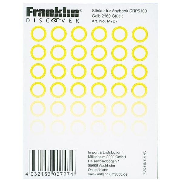Franklin Sticker Set 2160 St. gelb