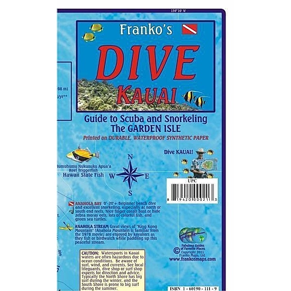 Franko Maps / Franko Maps Kauai Dive Guide Map and Fishcard