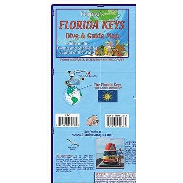 Franko Maps Franko's Florida Keys Dive & Guide Map