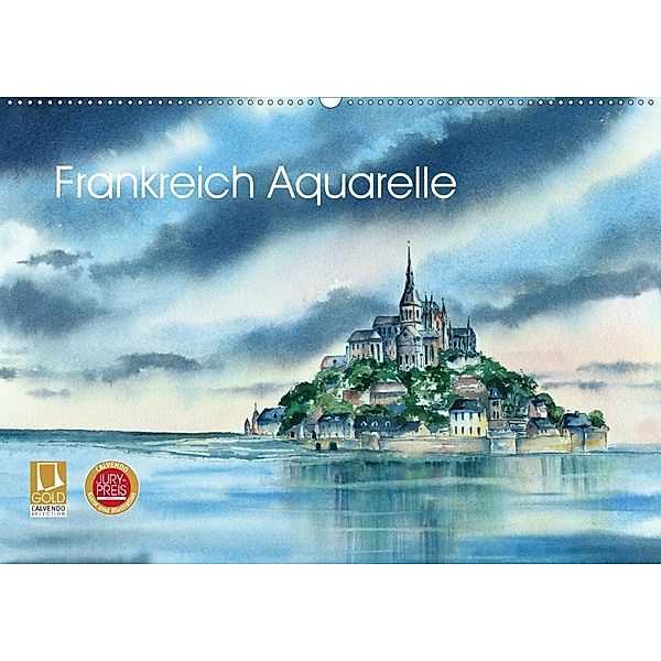 Frankreich Aquarelle (Wandkalender 2020 DIN A2 quer), Jitka Krause