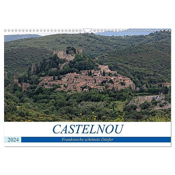 Frankreichs schönste Dörfer - Castelnou (Wandkalender 2024 DIN A3 quer), CALVENDO Monatskalender, Thomas Bartruff