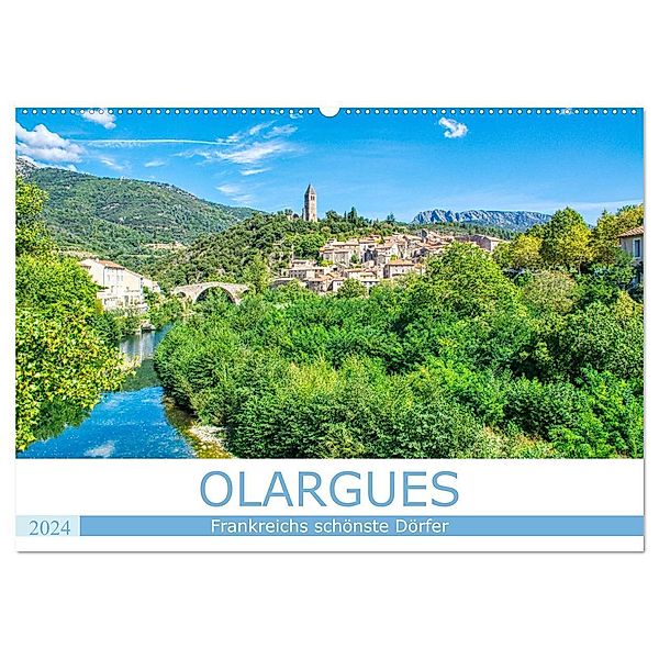 Frankreichs schönste Dörfer - Olargues (Wandkalender 2024 DIN A2 quer), CALVENDO Monatskalender, Thomas Bartruff