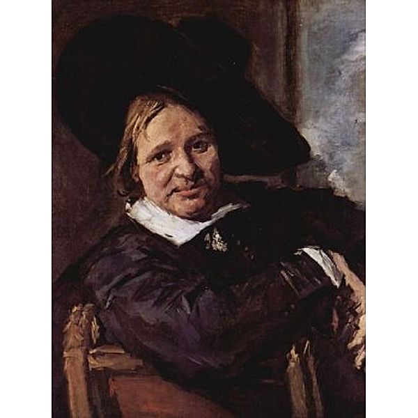 Frans Hals - Porträt eines sitzenden Mannes mit schrägem Hut, den rechten Arm auf der Stuhllehne - 100 Teile (Puzzle)