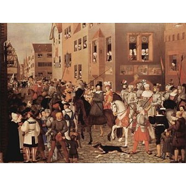 Franz Pforr - Einzug Kaiser Rudolfs von Habsburg in Basel 1273 - 100 Teile (Puzzle)