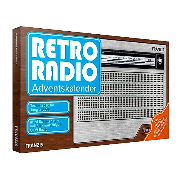 Franzis Retro Radio Adventskalender, in 24 Tagen zum voll funktionsfähigen UKW-Radio Retro Radio Adventskalender