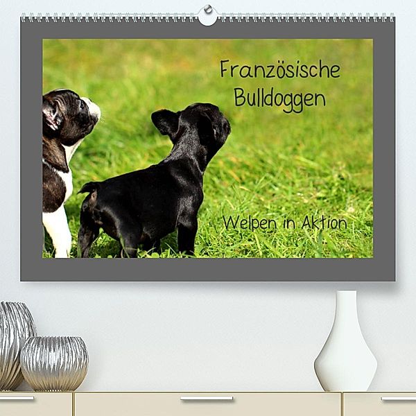 Französische Bulldoggen (Premium, hochwertiger DIN A2 Wandkalender 2023, Kunstdruck in Hochglanz), Heike Hultsch