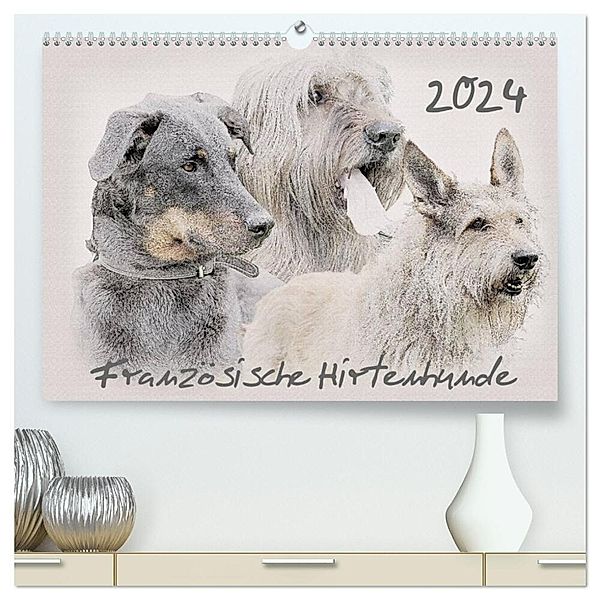 Französische Hirtenhunde 2024 (hochwertiger Premium Wandkalender 2024 DIN A2 quer), Kunstdruck in Hochglanz, Andrea Redecker