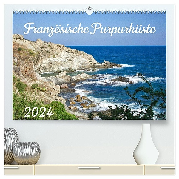 Französische Purpurküste (hochwertiger Premium Wandkalender 2024 DIN A2 quer), Kunstdruck in Hochglanz, Rolf Hartwig