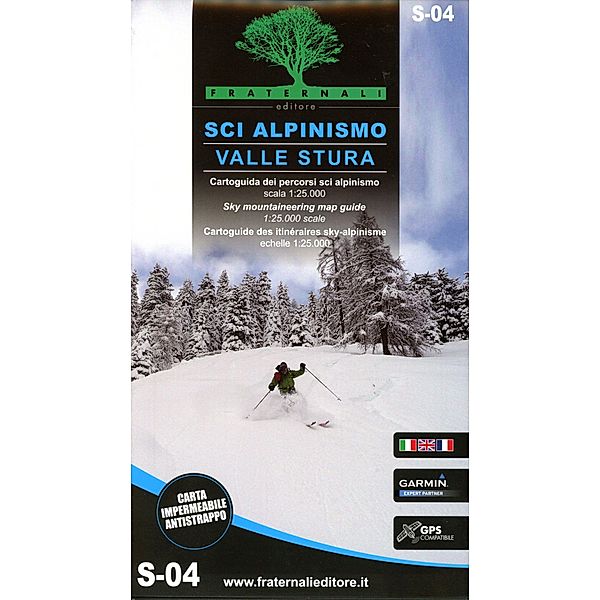 Fraternali Editore Ski Touring Cartoguides / S03 / Sci Alpinisimo in Valle Po valle Varaita