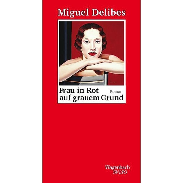 Frau in Rot auf grauem Grund, Miguel Delibes