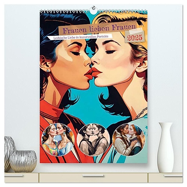 Frauen lieben Frauen (hochwertiger Premium Wandkalender 2025 DIN A2 hoch), Kunstdruck in Hochglanz, Calvendo, Steffani Lehmann