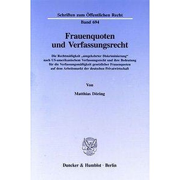 Frauenquoten und Verfassungsrecht., Matthias Döring