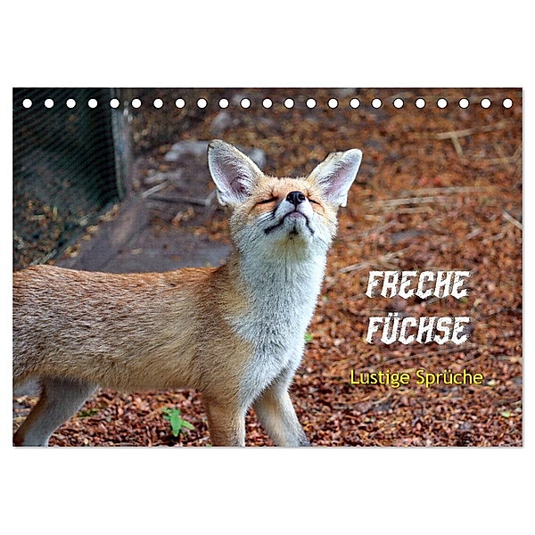 Freche Füchse - lustige Sprüche (Tischkalender 2025 DIN A5 quer), CALVENDO Monatskalender, Calvendo, Peter Kersten
