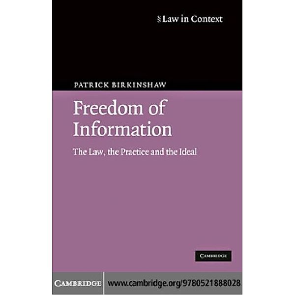 Freedom of Information, Patrick Birkinshaw