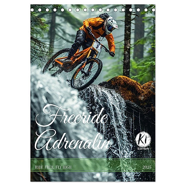 Freeride Adrenalin (Tischkalender 2025 DIN A5 hoch), CALVENDO Monatskalender, Calvendo, Kerstin Waurick