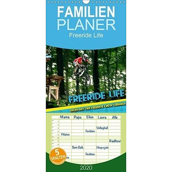 Freeride Life - Familienplaner hoch (Wandkalender 2020 , 21 cm x 45 cm, hoch), Patrick Freiberg