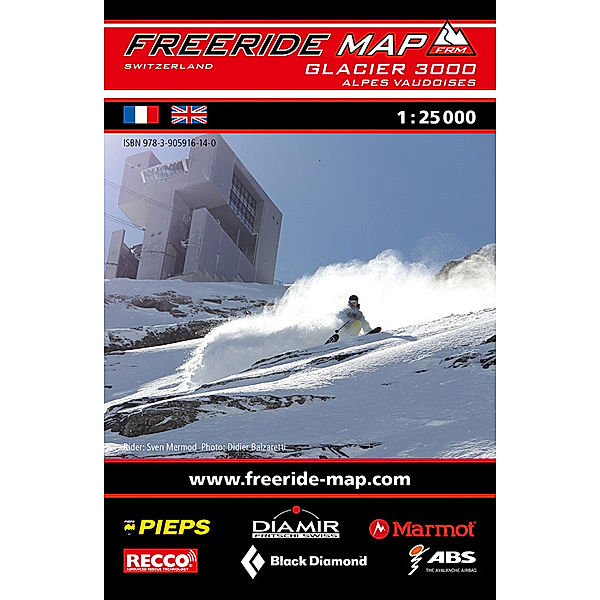 Freeride Map Glacier 3000 / Alpes Vaudoises