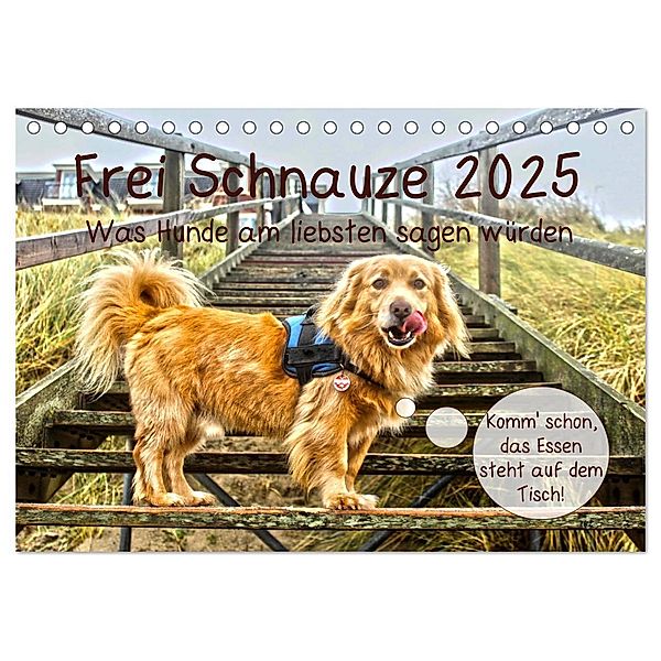 Frei Schnauze 2025. Was Hunde am liebsten sagen würden (Tischkalender 2025 DIN A5 quer), CALVENDO Monatskalender, Calvendo, Steffani Lehmann