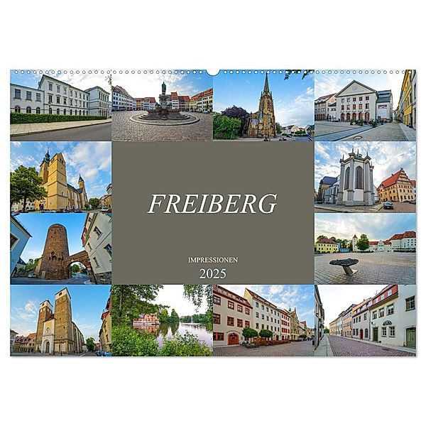 Freiberg Impressionen (Wandkalender 2025 DIN A2 quer), CALVENDO Monatskalender, Calvendo, Dirk Meutzner