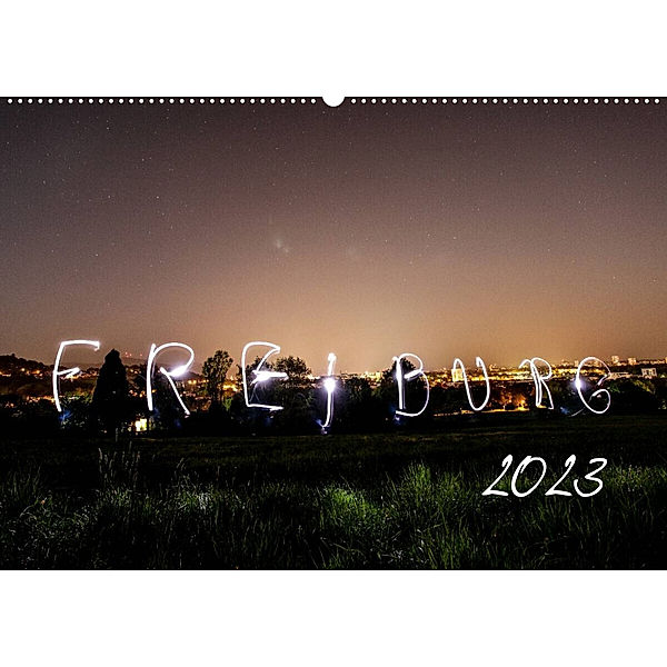 Freiburg bei Nacht (Wandkalender 2023 DIN A2 quer), FOTOGRÄFIN LISA