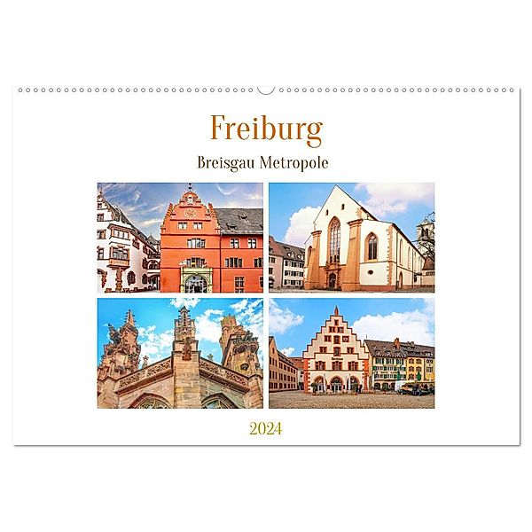 Freiburg - Breisgau Metropole (Wandkalender 2024 DIN A2 quer), CALVENDO Monatskalender, Nina Schwarze