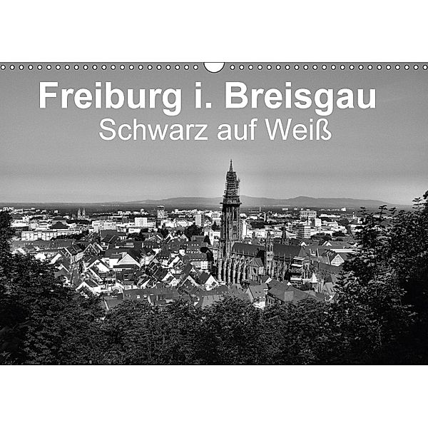 Freiburg i. Breisgau Schwarz auf Weiß (Wandkalender 2018 DIN A3 quer), Wolfgang-A. Langenkamp