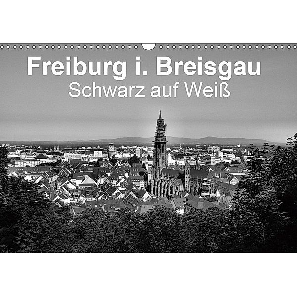 Freiburg i. Breisgau Schwarz auf Weiß (Wandkalender 2021 DIN A3 quer), Wolfgang-A. Langenkamp wal-art photography