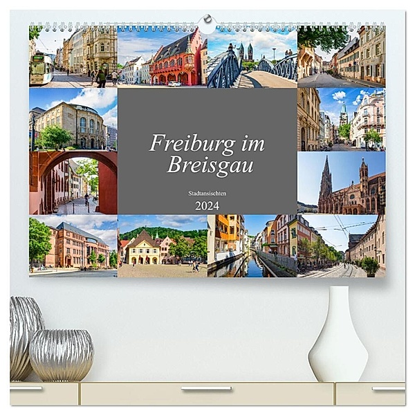 Freiburg im Breisgau Impressionen (hochwertiger Premium Wandkalender 2024 DIN A2 quer), Kunstdruck in Hochglanz, Dirk Meutzner