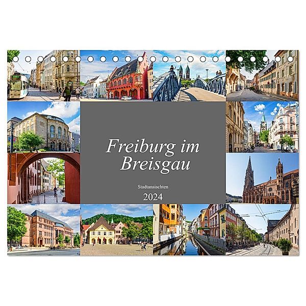Freiburg im Breisgau Impressionen (Tischkalender 2024 DIN A5 quer), CALVENDO Monatskalender, Dirk Meutzner