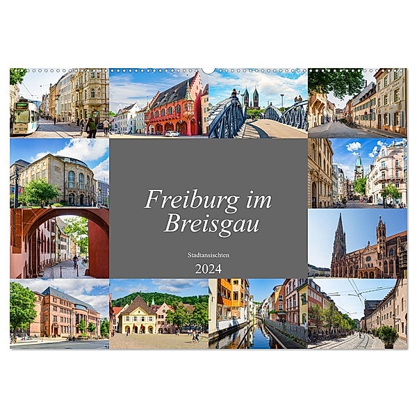 Freiburg im Breisgau Impressionen (Wandkalender 2024 DIN A2 quer), CALVENDO Monatskalender, Dirk Meutzner