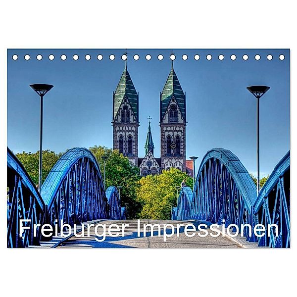 Freiburger Impressionen (Tischkalender 2024 DIN A5 quer), CALVENDO Monatskalender, Gregor Luschnat