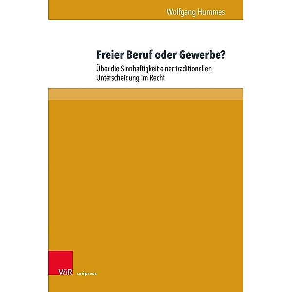 Freier Beruf oder Gewerbe?, Wolfgang Hummes