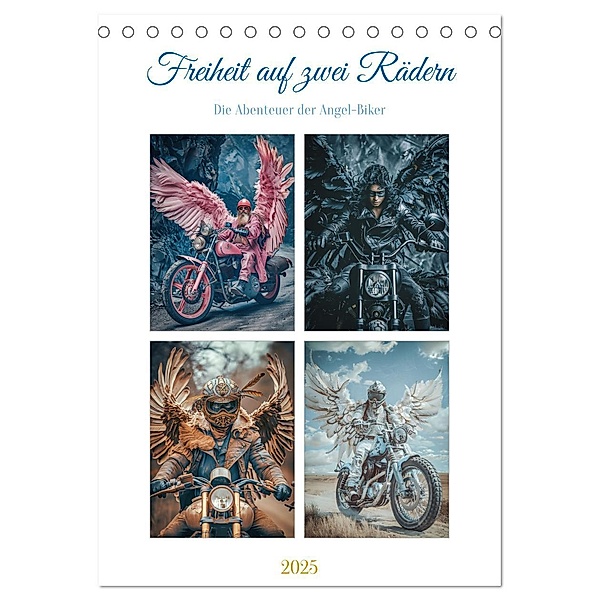 Freiheit auf zwei Rädern - Die Abenteuer der Angel-Biker (Tischkalender 2025 DIN A5 hoch), CALVENDO Monatskalender, Calvendo, Steffen Gierok-Latniak