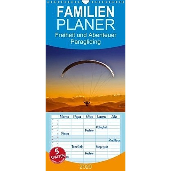 Freiheit und Abenteuer - Paragliding - Familienplaner hoch (Wandkalender 2020 , 21 cm x 45 cm, hoch), Peter Roder