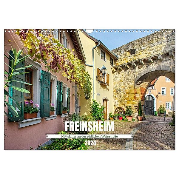 Freinsheim - Mittelalter an der südlichen Weinstrasse (Wandkalender 2024 DIN A3 quer), CALVENDO Monatskalender, Thomas Bartruff