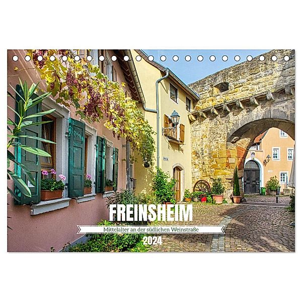 Freinsheim - Mittelalter an der südlichen Weinstraße (Tischkalender 2024 DIN A5 quer), CALVENDO Monatskalender, Thomas Bartruff