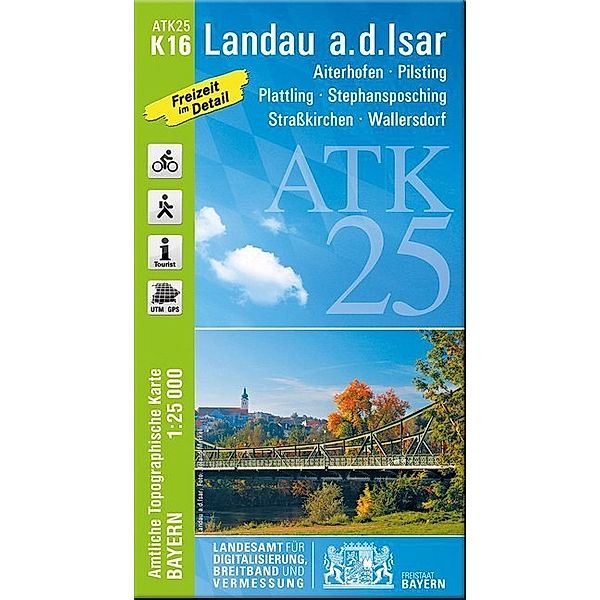 Freizeit im Detail / Amtliche Topographische Karte Bayern Landau a.d.Isar, Breitband und Vermessung, Bayern Landesamt für Digitalisierung