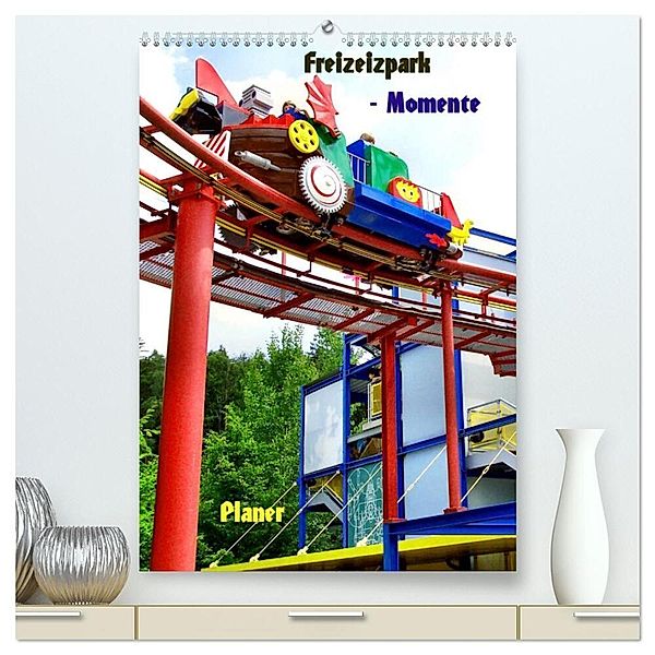 Freizeitparkmomente / Planer (hochwertiger Premium Wandkalender 2024 DIN A2 hoch), Kunstdruck in Hochglanz, Helmut Schneller